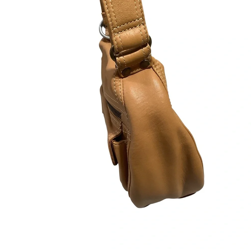 Fossil Leather Janet Everyday Hobo Shoulder Bag In Camel